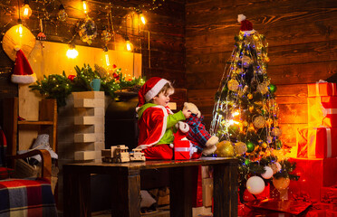 Wish to meet santa claus. Winter holidays. Happy childhood. Merry christmas and happy new year....