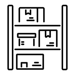 Inventory icon in linear style