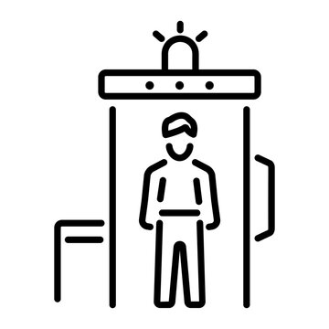 recommend clip art: Metal detector icon in outline style