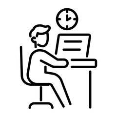 Workplace icon in linear style