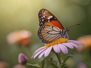 Fototapeta premium monarch butterfly on flower