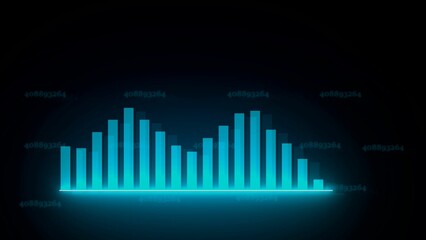 tech business graph illustration concept