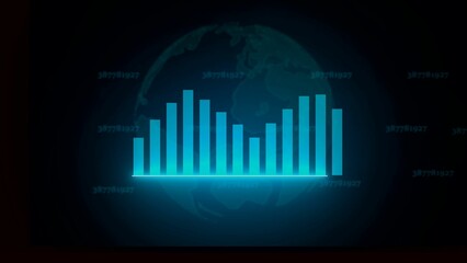 tech business graph illustration concept