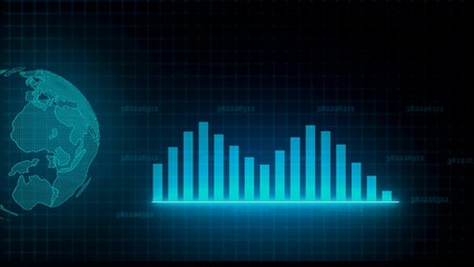 tech business graph illustration concept
