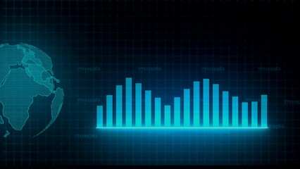 tech business graph illustration concept