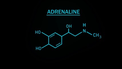 Adrenaline or epinephrine hormone chemical structure