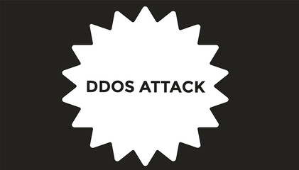 Ddos attack button web banner templates. Vector Illustration 
