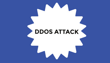 Ddos attack button web banner templates. Vector Illustration 
