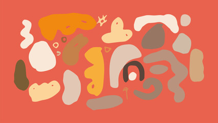  mid-century modern organic vector set