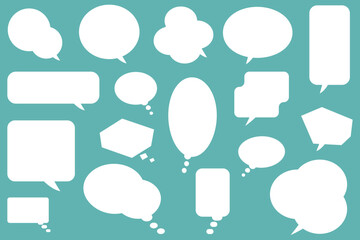 シンプルなふきだしセット