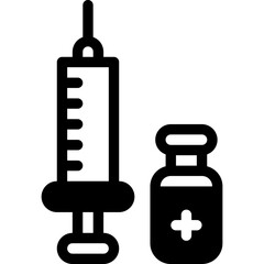 Vector Icon Injection, Syringe, Immunization, Drug, Hospital, Vaccine