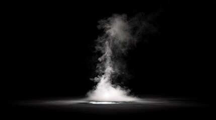 Fototapeta premium Mystical Smoke Rising in Dark Background