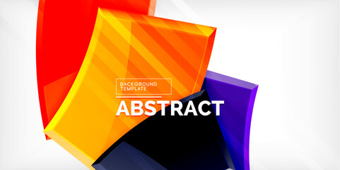 Vector abstract color geometric shapes. Illustration For Wallpaper, Banner, Background, Card, Book Illustration, landing page