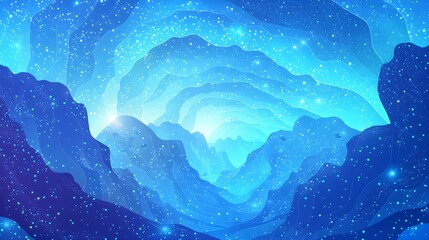 Fototapeta premium Abstract Blue Mountain Background