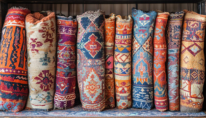 colorful scarves for sale at market