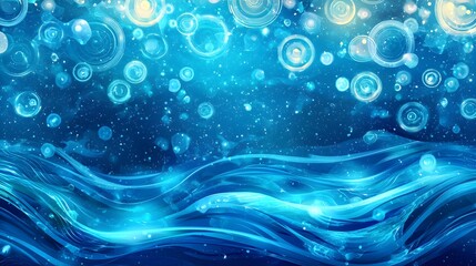 Abstract Blue Water Background