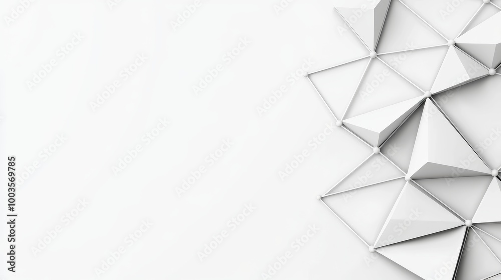Poster an abstract geometric backdrop with plexus mesh.