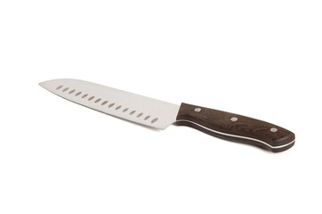 Chef's kitchen knife isolated on white background