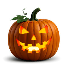 Halloween pumpkin isolated on white