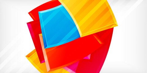 Vector abstract color geometric shapes. Illustration For Wallpaper, Banner, Background, Card, Book Illustration, landing page