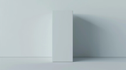 a vertical long white box for mockup or branding, packaging mockup 