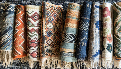 colorful scarves for sale at market