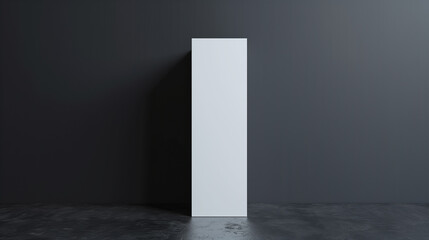 a vertical long white box for mockup or branding, packaging mockup 