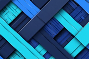 Fototapeta premium Modern technological futuristic design, new graphics concept, web design, advertising banner. Dark green geometric shapes overlapping on a dark background.