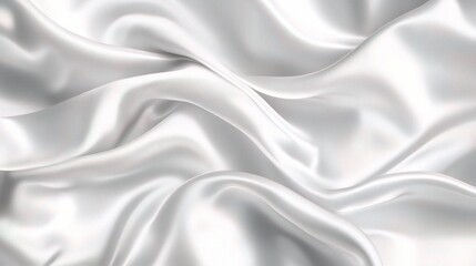 Obraz premium Elegant White Satin Fabric Texture for Background Design