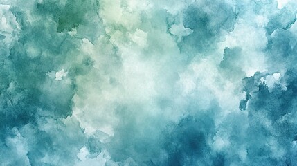 Abstract Blue and Green Cloudy Background Texture