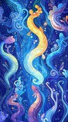Abstract Sea Creatures