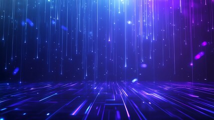 Abstract colorful digital background with glowing lines and dots, ideal for technology and modern design themes.