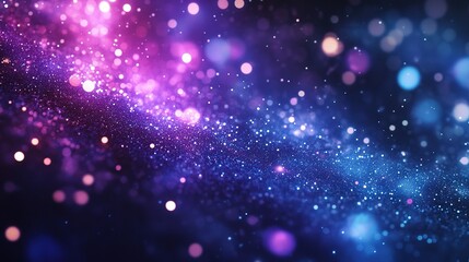 Colorful Abstract Background with Stars and Bokeh Effect