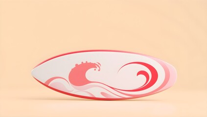 Fototapeta premium Surfboard, Wave Design
