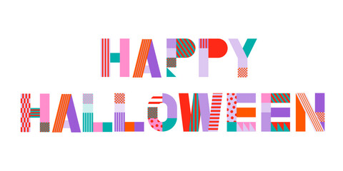Geometric Pattern Typography for halloween