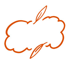 Fototapeta premium A visually appealing design of a Creative Cloud Bubble with Leaves, conveying a message