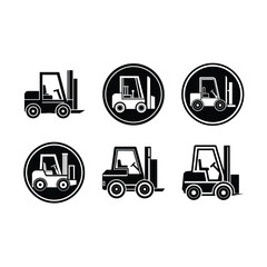 Forklift Vector Bundle: Generative AI Line Art & Graphic Design Files for Digital Creators