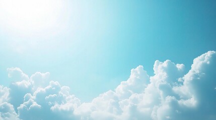 Soft Clouds Against a Clear Blue Sky