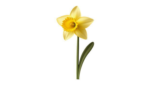 A single yellow flower with a long stem