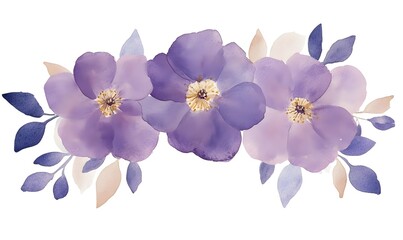 Obraz premium A beautiful purple floral frame, Generative AI