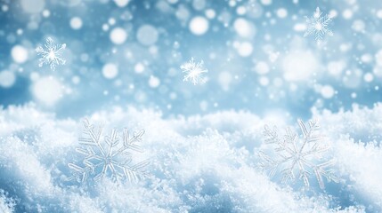 Watercolor vector illustration of winter scene with fir branches and pine cones in a snowy background