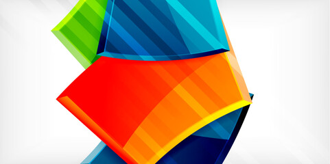 Vector abstract color geometric shapes. Illustration For Wallpaper, Banner, Background, Card, Book Illustration, landing page