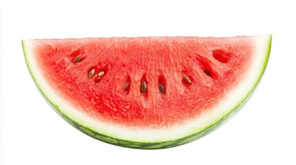 Fresh watermelon slice, white isolate background.