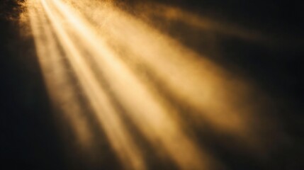 Golden Rays of Light Breaking Through Clouds