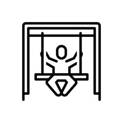Black line icon for swing