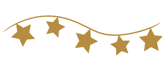 Gold Text Divider Isolated on White