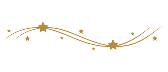 Gold Text Divider Isolated on White