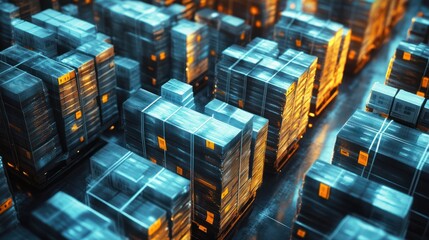 time pick order product check can storehouse boxes group concept technology chain supply management inventory warehouse asset codes qr 0 4 industry logistic smart system digital background