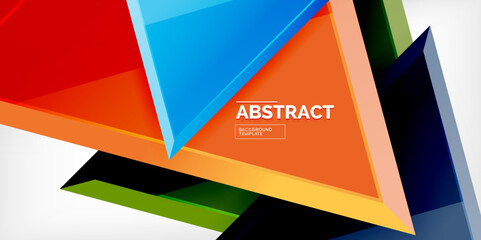 Triangle glass shapes geometric abstract background. Vector Illustration For Wallpaper, Banner, Background, Card, Book Illustration, landing page