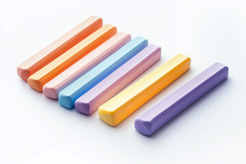 Obraz premium Soft Hues: A Palette of Pastel Sticks Arranged in a Gradient of Colors
